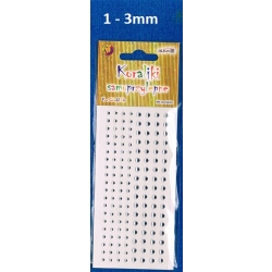 Dżety  kryształki samoprzylepne, bezbarwne 1-3mm. naklejki